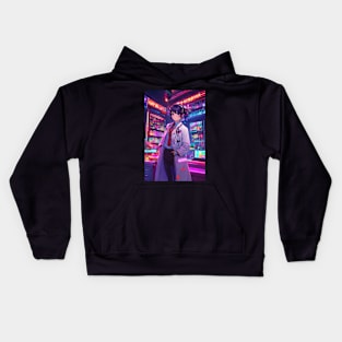 Anime neon doctor Kids Hoodie